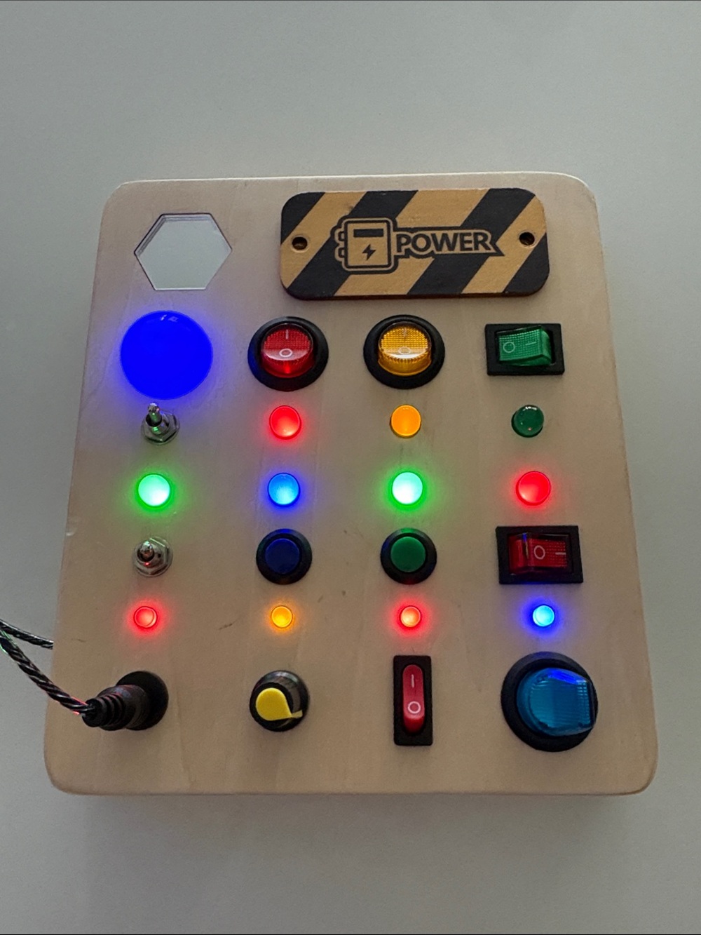 Interactive Kids Light-Up Control Panel Toy